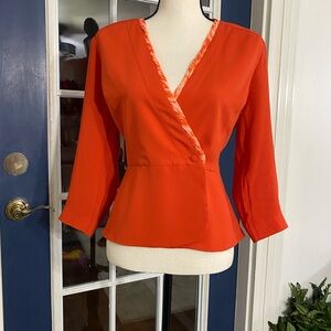 CAbi Orange Blazer with Button Detail